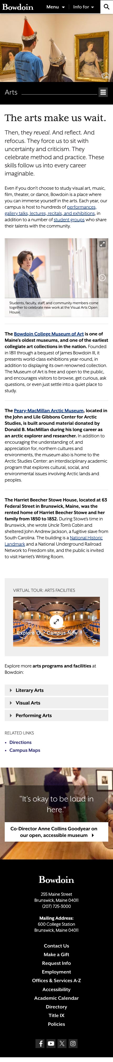 Screen. Mobile content. Bowdoin College.